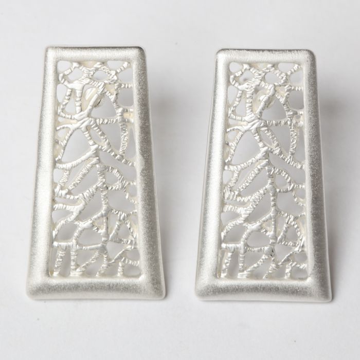 Trapezoid Webbed Post Earrings