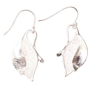 Leaf w/Glass Earrings