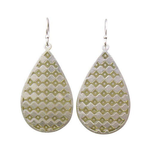 Two Piece Teardrop of Squares Earrings