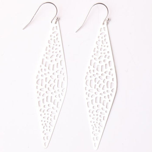 Diamond Drop w/Holes Earrings