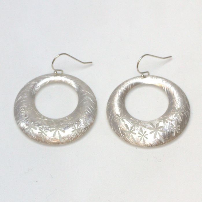 Crystals on Open Circle Earrings