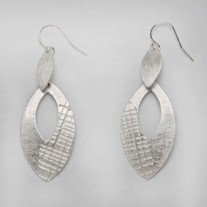 Textured Marquee Shape Earrings