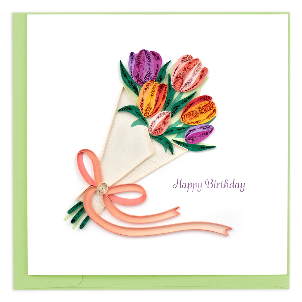 Birthday Tulip Quilling Card