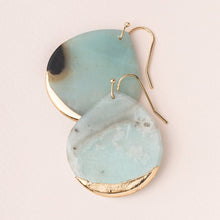 Load image into Gallery viewer, Stone Dipped Teardrop Earring - Amazonite/Gold
