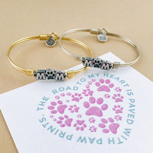 Load image into Gallery viewer, Luca+ Danni Fur Mom Bangle Bracelet - Petite/Silver Tone
