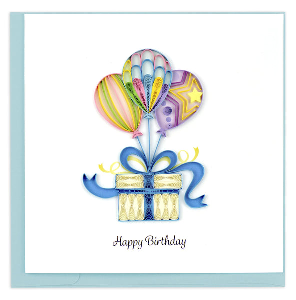 Quilled Balloon Surprise Card