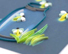 Load image into Gallery viewer, Quilled Fireflies Card
