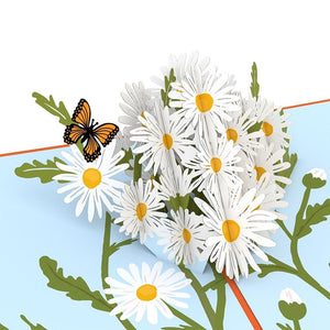 Daisies with Monarch Butterfly