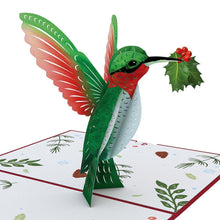 Load image into Gallery viewer, Holiday Hummingbird Lovepop Card
