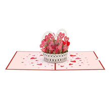 Load image into Gallery viewer, Valentine&#39;s Day Basket Pop-Up Card
