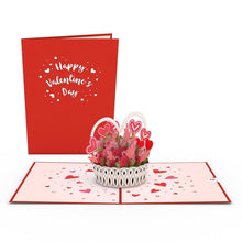 Load image into Gallery viewer, Happy Valentine&#39;s Day Basket Lovepop Card
