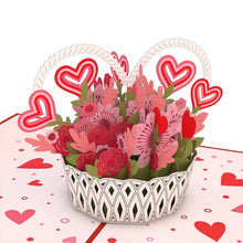 Load image into Gallery viewer, Happy Valentine&#39;s Day Basket Lovepop Card
