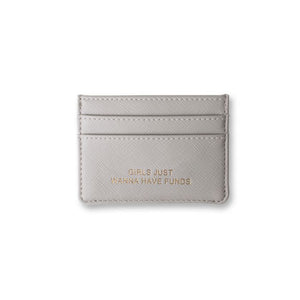Katie Loxton Card Holder - Girls Just Wanna Have Funds Grey