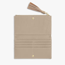 Load image into Gallery viewer, Tassel Fold Out Purse - Taupe
