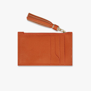 Tassel Card & Coin Holder - Burnt Orange