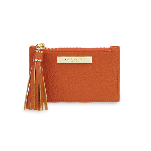 Tassel Card & Coin Holder - Burnt Orange