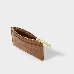 Cara Curve Card Holder - Cognac