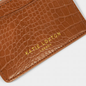 Cara Curve Card Holder - Cognac