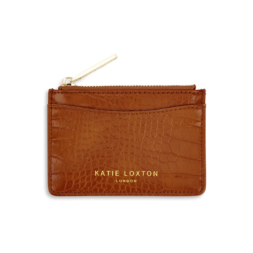 Cara Curve Card Holder - Cognac