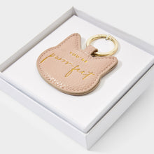 Load image into Gallery viewer, Beautifully Boxed Cat Keyring - You&#39;re Purr-fect - Blush Pink

