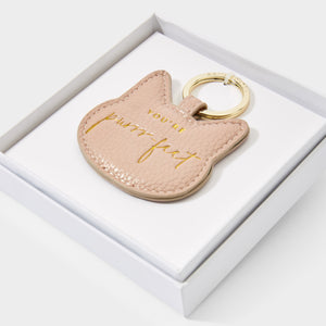 Beautifully Boxed Cat Keyring - You're Purr-fect - Blush Pink