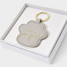 Load image into Gallery viewer, Beautifully Boxed Dog Keyring - You&#39;re Paw-fect - Gray
