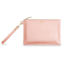 Load image into Gallery viewer, Katie Loxton Secret Message Pouch - Oooh La La/Girls Just Wanna Have Fun Metallic Peach
