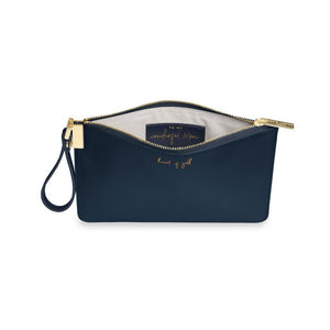 Secret Message Pouch - Heart of Gold/To My Wonderful Mom Navy Blue