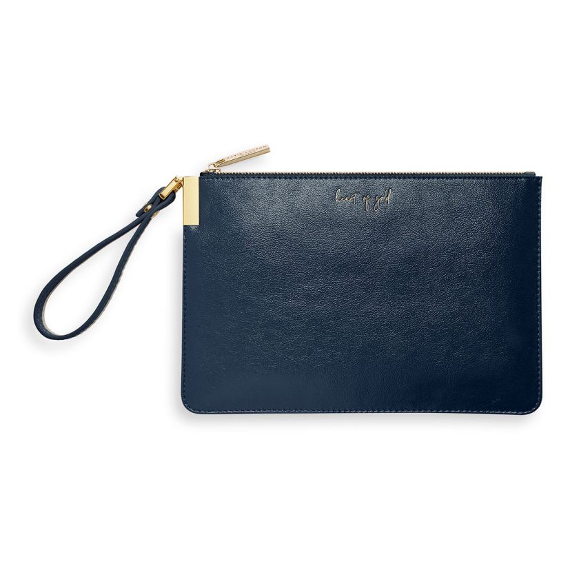 Katie Loxton Secret Message Pouch - Heart of Gold/To My Wonderful Mom Navy Blue
