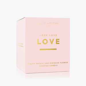 Love Love Love Candle - Sweet Papaya and Hibiscus Flower