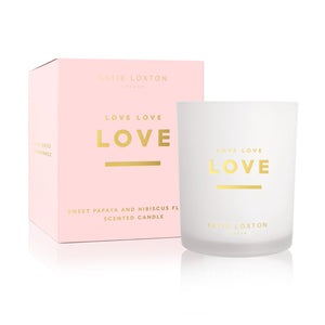 Love Love Love Candle - Sweet Papaya and Hibiscus Flower