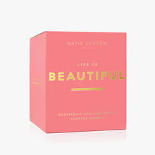 Load image into Gallery viewer, Life is Beautiful Candle - Grapefruit and Pink Peony

