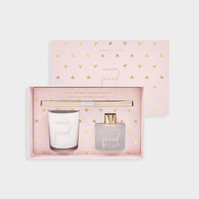 Load image into Gallery viewer, Fabulous Friend with Gold hearts Mini Fragrance Set - Sweet Papaya and Hibiscus Flower
