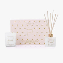 Load image into Gallery viewer, Fabulous Friend with Gold hearts Mini Fragrance Set - Sweet Papaya and Hibiscus Flower
