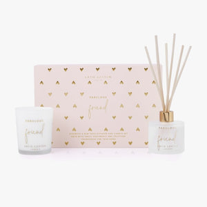 Fabulous Friend with Gold hearts Mini Fragrance Set - Sweet Papaya and Hibiscus Flower