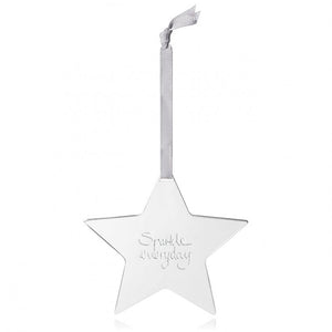 Silver Star Decoration Ornament - Sparkle Everyday