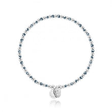 Load image into Gallery viewer, Symbol - Strength- Silver Bracelet With Blue Crystals
