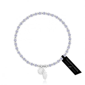 Symbol - Peacefulness - Silver Bracelet With Lavender Crystals