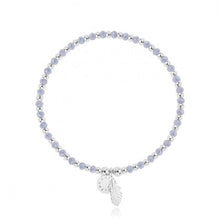 Load image into Gallery viewer, Symbol - Peacefulness - Silver Bracelet With Lavender Crystals
