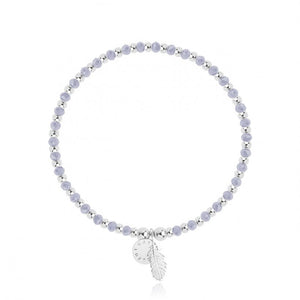 Symbol - Peacefulness - Silver Bracelet With Lavender Crystals