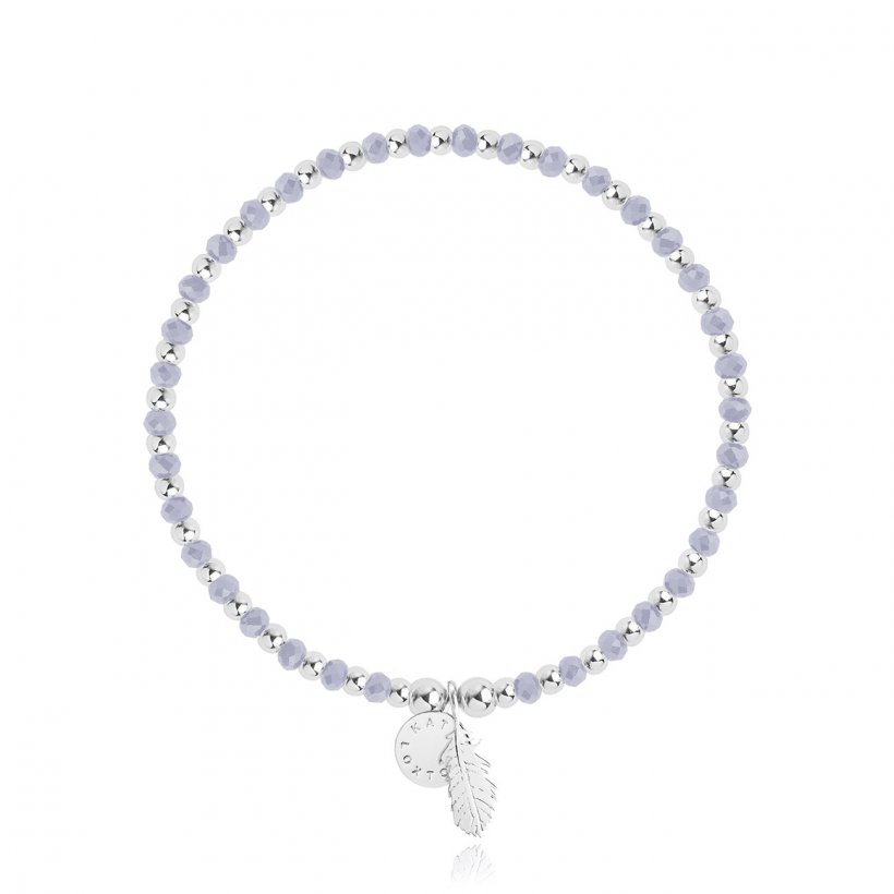 Symbol - Peacefulness - Silver Bracelet With Lavender Crystals