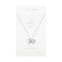 Load image into Gallery viewer, Katie Loxton - Secret Message Necklace - To My Wonderful Mom - Silver Chain and Charms
