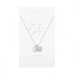 Secret Message Necklace - Leave a Little Sparkle Wherever you Go! - Silver Chain and Charms