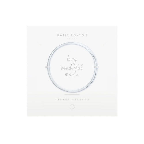 Katie Loxton - Secret Message Bangle - To My Wonderful Mom - Silver Bangle