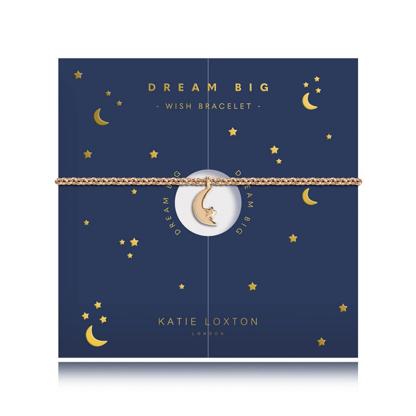 Katie Loxton Wish - Moon - Yellow Gold Moon Charm Bracelet