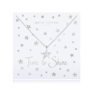 Katie Loxton Time to Shine - Siver Chain Shine Star Pendant on Foiled Card - Necklace