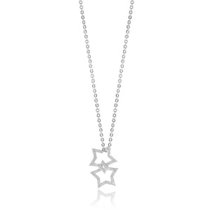Katie Loxton - Wish - Silver Pave Star Charm on Silver Necklace/Choker/Bracelet