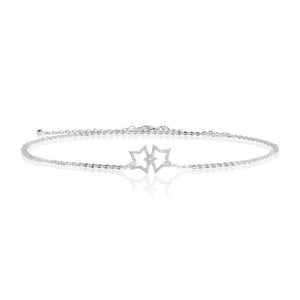 Katie Loxton - Wish - Silver Pave Star Charm on Silver Necklace/Choker/Bracelet