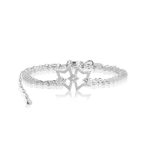 Katie Loxton - Wish - Silver Pave Star Charm on Silver Necklace/Choker/Bracelet