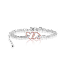 Load image into Gallery viewer, Katie Loxton - Love - Rose Gold Pave Heart Charm on Silver Necklace/Choker/Bracelet
